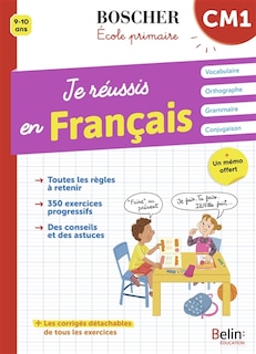 Couverture_Je réussis en français, CM1, 9-10 ans