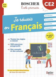 Front cover_Je réussis en français, CE2, 8-9 ans