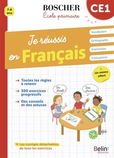 Front cover_Je réussis en français, CE1, 7-8 ans