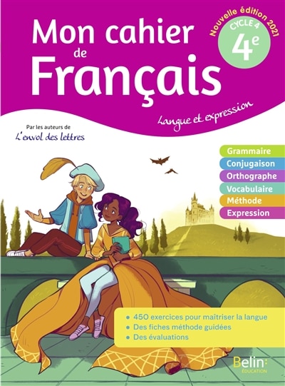 Front cover_Mon cahier de français 4e, cycle 4