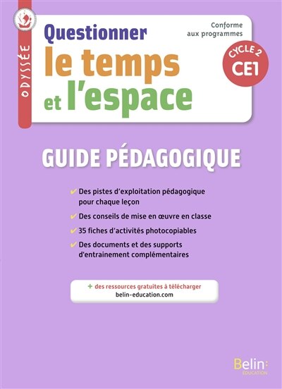 Front cover_Questionner le temps et l'espace, CE1, cycle 2 : guide pédagogique : conforme aux programmes