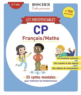 Front cover_Les indispensables CP, 6-7 ans : français-maths : 35 cartes mentales pour maîtriser les fondamentaux