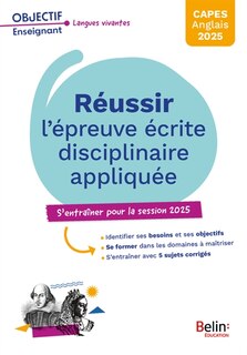 Couverture_Réussir l'épreuve écrite disciplinaire appliquée