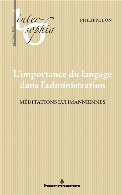 Front cover_L' importance du langage dans l'administration