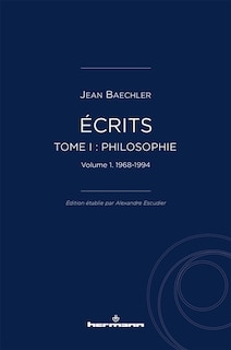 Front cover_Ecrits, Vol. 1. Philosophie, Vol. 1. 1968-1994
