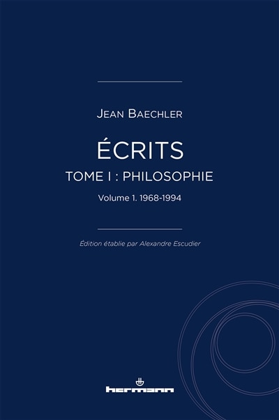 Front cover_Ecrits, Vol. 1. Philosophie, Vol. 1. 1968-1994