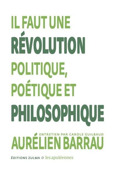 Front cover_Il faut une révolution politique, poétique et philosophique