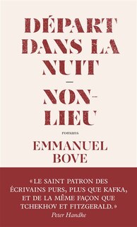 Front cover_Départ dans la nuit ; Non-lieu
