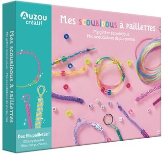 Front cover_Mes scoubidous à paillettes = My glitter scoubidous = Mis scoubidous de purpurina