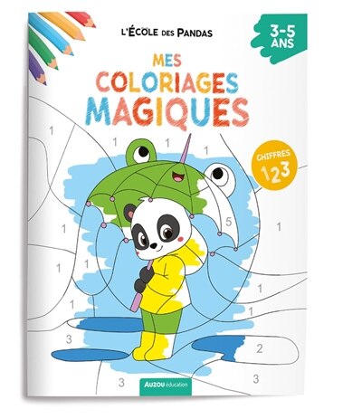 Front cover_L'école des pandas : mes coloriages magiques : les chiffres