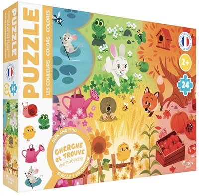 Couverture_Puzzle cherche et trouve des tout-petits : les couleurs
