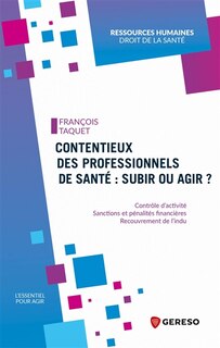 Front cover_Contentieux des professionnels de santé