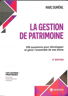 Front cover_La gestion de patrimoine