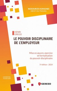 Couverture_Le pouvoir disciplinaire de l'employeur