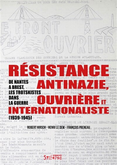 Front cover_Résistance antinazie, ouvrière et internationaliste