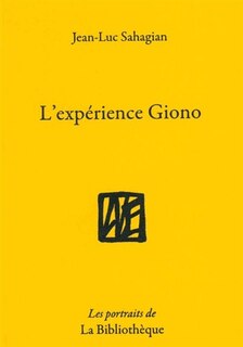 Front cover_L'expérience Giono
