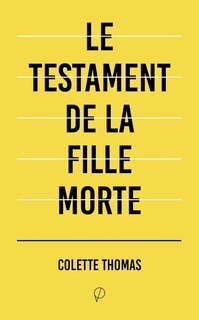 Front cover_Le testament de la fille morte