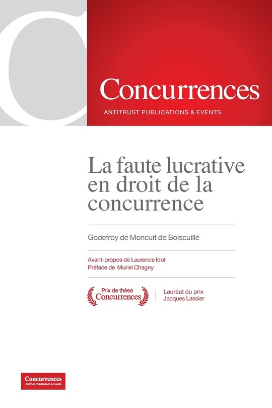 Front cover_La Faute Lucrative En Droit De La Concurrence