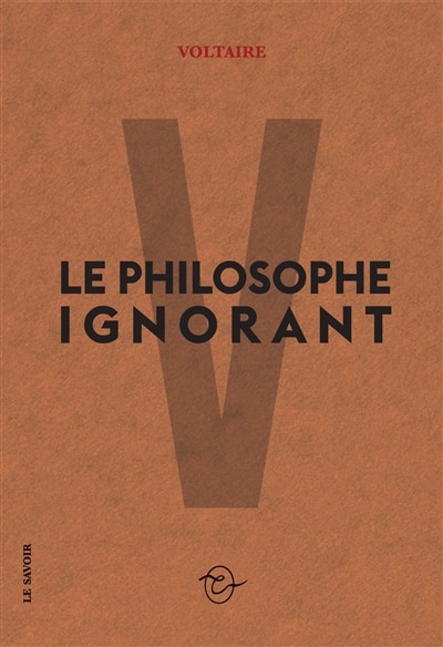 Front cover_Le philosophe ignorant