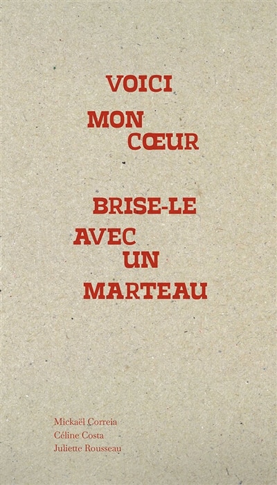 Front cover_Voici mon coeur, brise-le avec un marteau