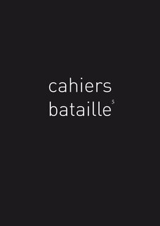 Front cover_Cahiers Bataille, n°5. Bestiaire Bataille
