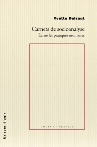 Couverture_Carnets de socioanalyse : écrire les pratiques ordinaires