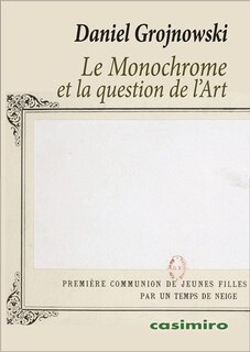 Front cover_Le monochrome et la question de l'art