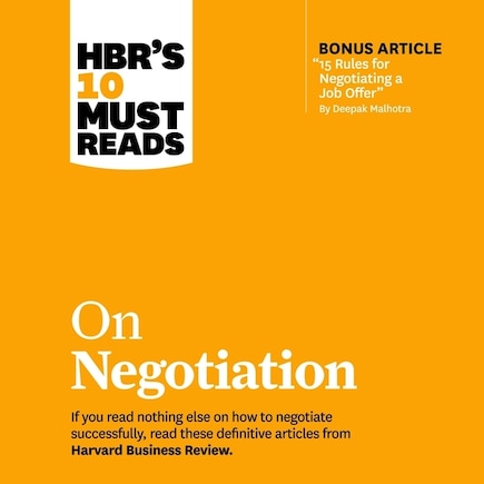 Hbr's 10 Must Reads On Negotiation