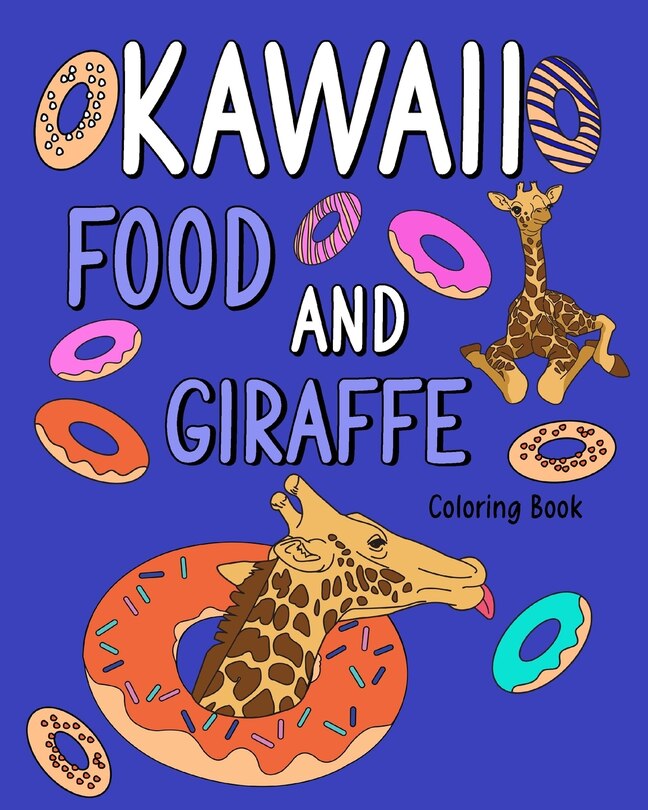 Front cover_Kawaii Food and Giraffe Coloring Book