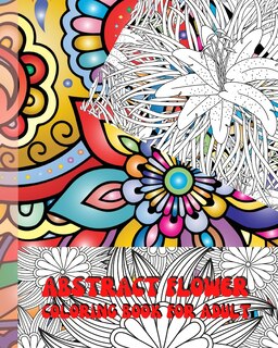 Front cover_Abstract flower coloring book for adults