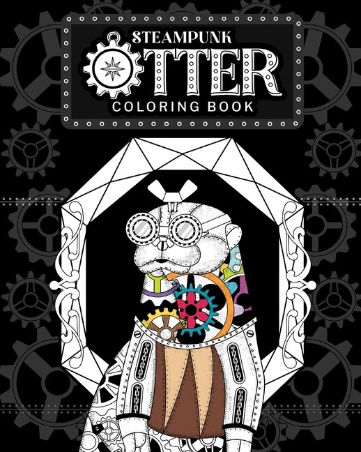 Front cover_Steampunk Otter Coloring Book