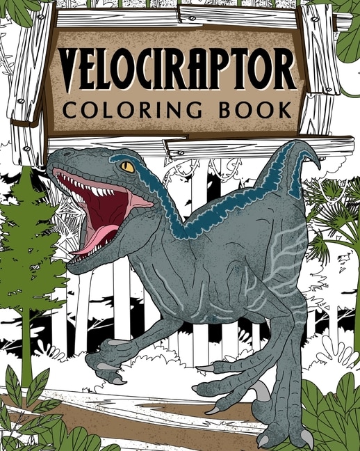 Front cover_Velociraptor Coloring Book