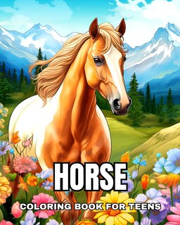 Front cover_Horse Coloring Book for Teens