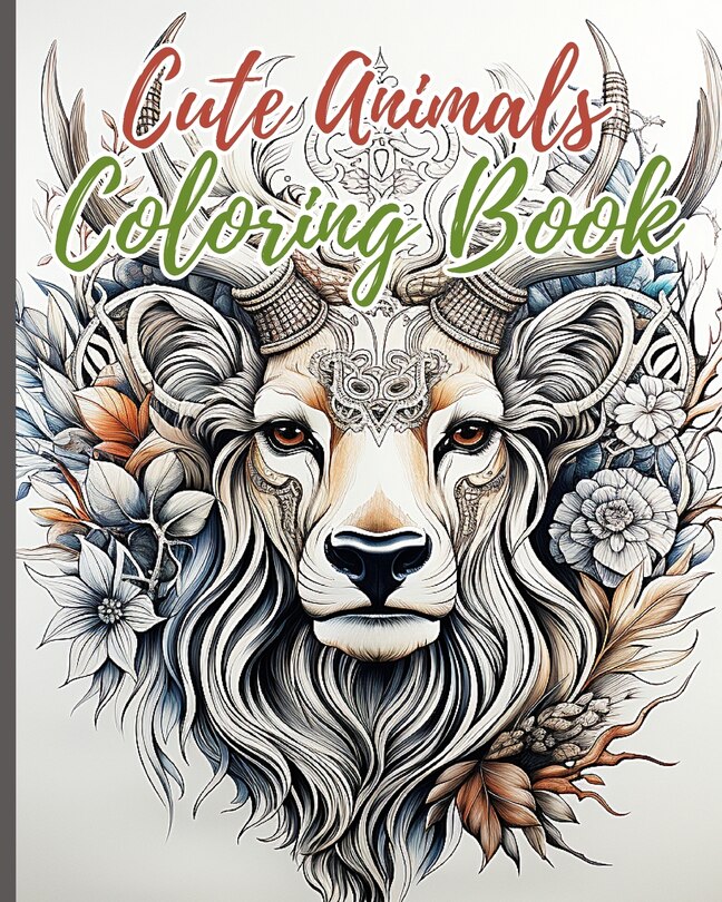Front cover_Cute Animals Coloring Book