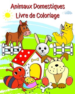 Front cover_Animaux Domestiques Livre de Coloriage