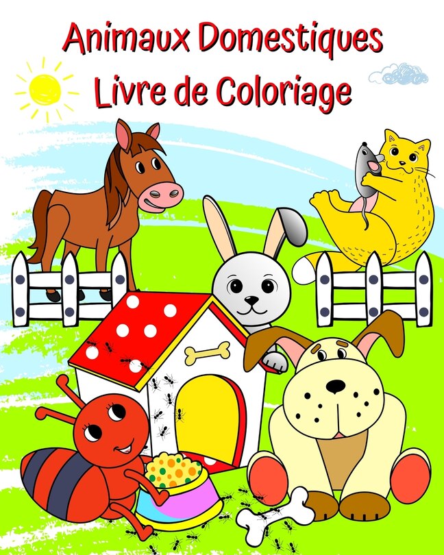 Front cover_Animaux Domestiques Livre de Coloriage