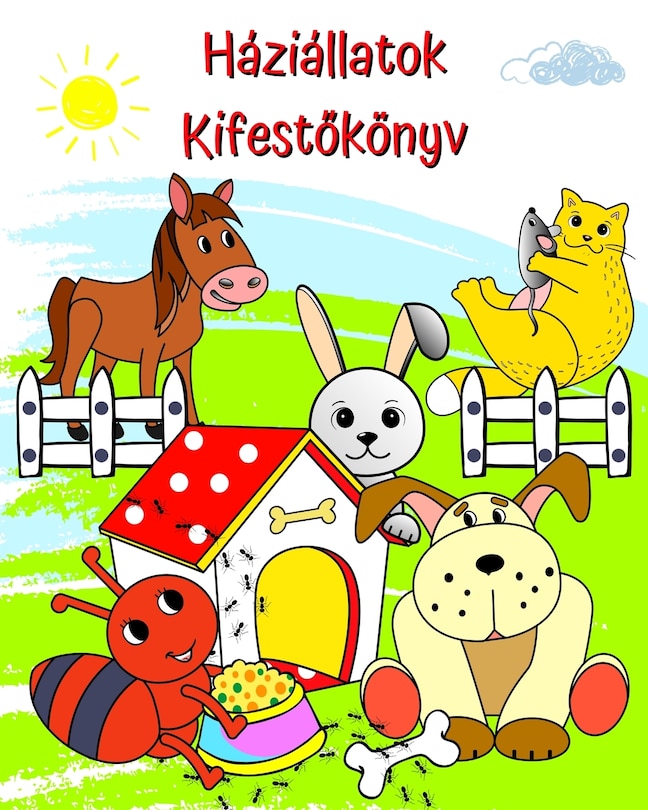 Front cover_Háziállatok Kifestőkönyv