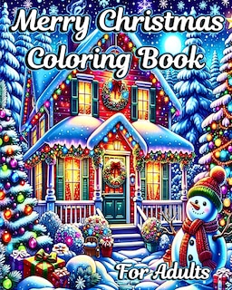 Front cover_Merry Christmas Coloring Book for Adults