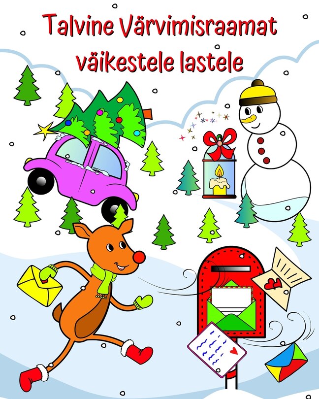 Front cover_Talvine Värvimisraamat väikestele lastele