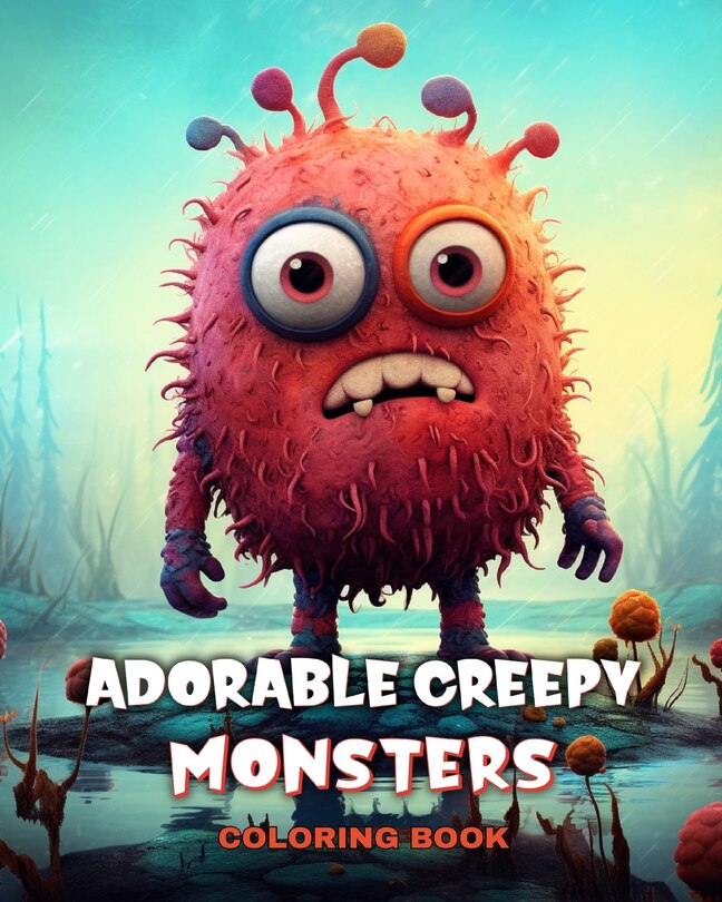 Front cover_Adorable Creepy Monsters Coloring Book