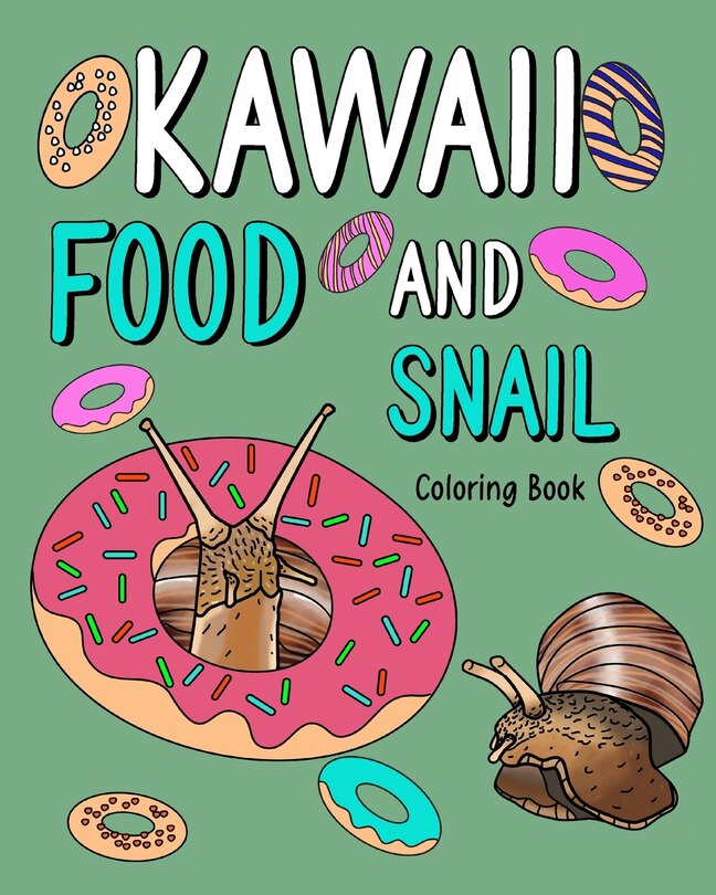 Front cover_Kawaii Food and Snail Coloring Book