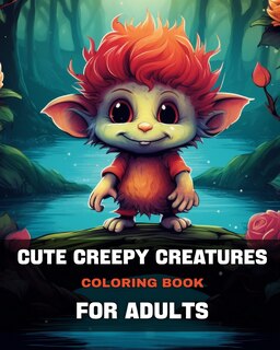 Front cover_Cute Creepy Creatures Coloring Book for Adults
