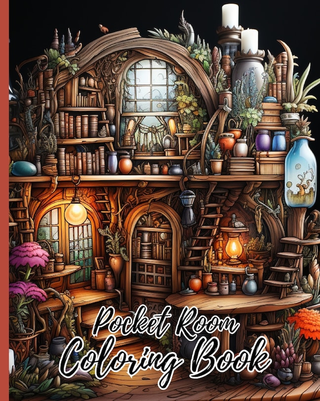 Front cover_Pocket Room Coloring Book For Adults
