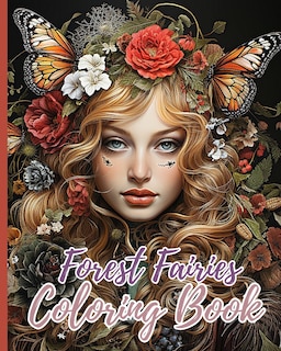 Front cover_Forest Fairies Coloring Book For Adults