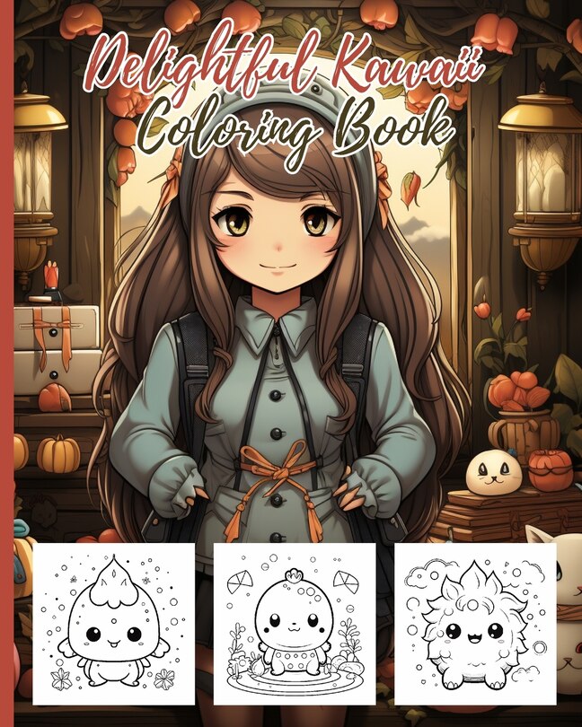 Front cover_Delightful Kawaii Coloring Book