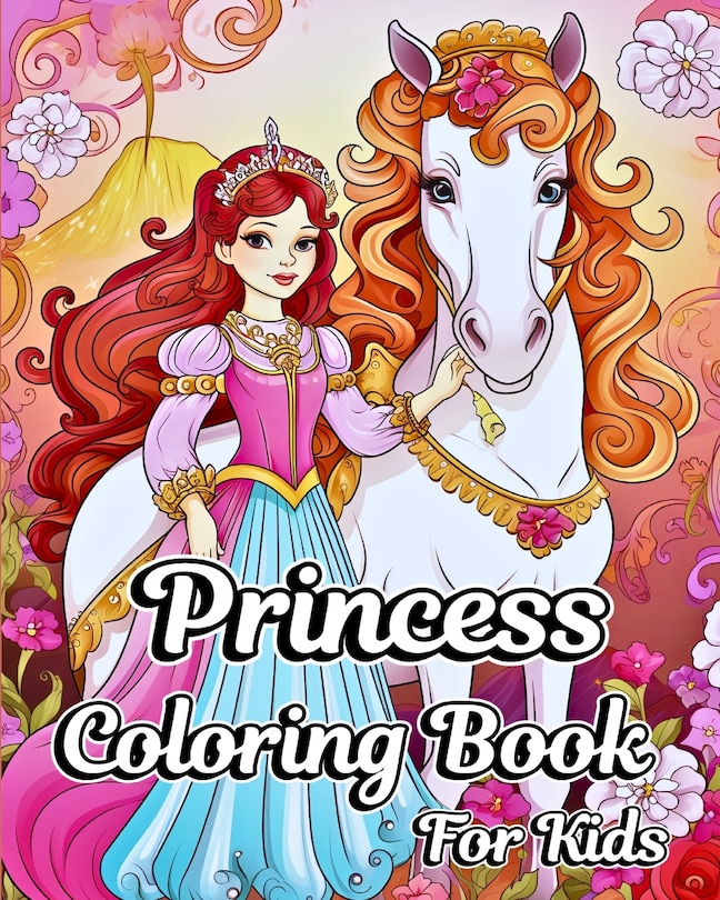 Front cover_Princess Coloring Book for Kids