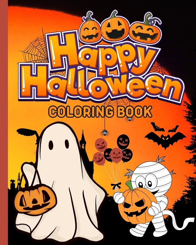 Front cover_Happy Halloween Coloring Book For Kids
