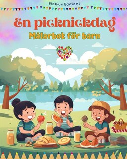 Front cover_En picknickdag - Målarbok för barn - Kreativa och lekfulla design som uppmuntrar till att spendera tid utomhus