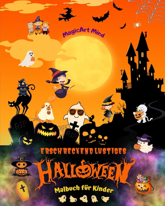 Couverture_Erschreckend lustiges Halloween Malbuch für Kinder Entzückende Horrorszenen zur Feier von Halloween