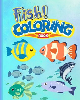 Front cover_Fishes Coloring Book For Kids